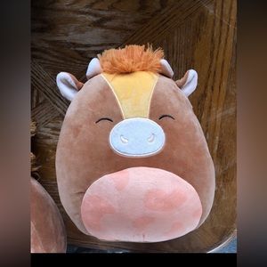 Squishmallows 10” Quinick The Brown & Orange Cow Stuffed Animal Plush 2023